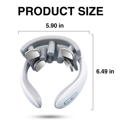 Vibration Neck Masssger Rechargeable Low Frequency Pulse Cervical Massager Smart Electric Neck Massager Red Light Massage